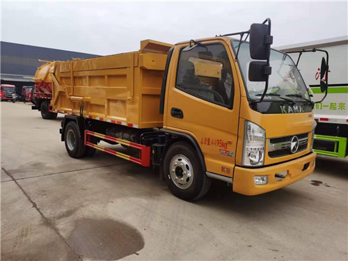 凱馬國(guó)六壓縮對(duì)接垃圾車地下室建筑垃圾轉(zhuǎn)運(yùn)專用，整車高度不超過2.2米